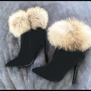 Fur booties